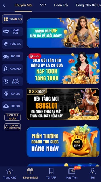 khuyến mãi 999slot com